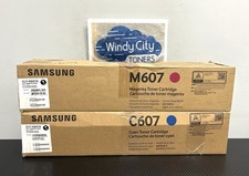 Samsung CLT-M607S, CLT-C607S Set of 2 Magenta Cyan Toners CLX-9250ND CLX-9252NA picture