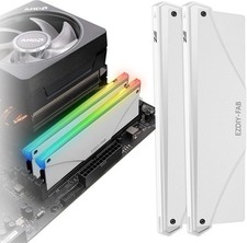 Stylish White ARGB Memory RAM Cooler Heatsink for DDR3/DD4 - Ideal for Gamers picture