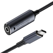 cablecc PD9V 5V 20V7A DC Jack 4.5X3.0mm Input to USB-C Type-C 18cm, Black picture
