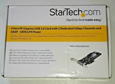 Startech.com PEXUSB3S42V 4 Port PCI Express PCIE USB 3.0 Card Adapter W 2 5GBPS  picture