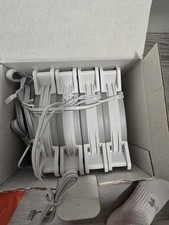 Set of 4 White upHere 120mm 4-pin RGB (Rainbow) Case Fans Brand New picture