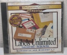 Learning Company Labels Unlimited PC CD-ROM New B63 picture