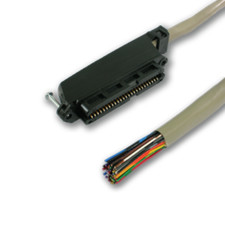 25 Pair Telco Amphenol CAT3 Trunk Cable 50-Pin Female to Blunt - AMP - 5ft 6ft picture