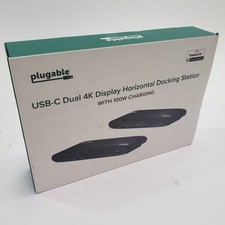 Plugable UD-6950PDH USB-C Laptop Docking Station Dual 4K Display No Power Supply picture