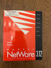 Novell Netware 3.12 Server Backup Vintage 1993 Manual Book picture