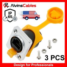 3Pcs RJ45 Waterproof Sockets Connector IP65 Ethernet Panel Mount RJ45 Connector picture
