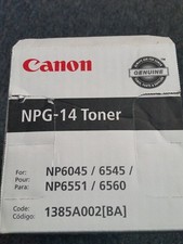 Genuine Canon NPG-14 Black Toner Cartridge 1385A002 [BA] New NP6045/6545/6551/60 picture