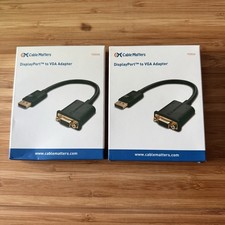 2x Cable Matters Display Port To VGA Adapters NEW picture