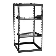 VEVOR 20U Open Frame Network Rack Wall Mounted Server Rack 4 Post with Shelves picture