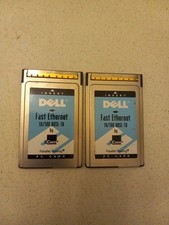2x - 3COM DELL 3CCFE575CT-D1 PCMCIA 10/100 Base-TX Networking Cards picture