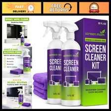 Streak-Free Screen Cleaner Spray 2 Pack - 16oz for TV, Laptop, Car & Devices - S picture