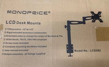 Monoprice - 3-Way Adjustable Tilting Desk Mount Bracket - LCD 502 Black picture