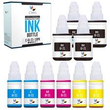 10-PK CMYi Compatible Canon GI21 Ink Bottles for Canon PIXMA G3260 G3270 G3290 picture
