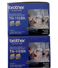New Genuine Brother TN-110 Black Toner Cartridges Box Bundle of 10 picture
