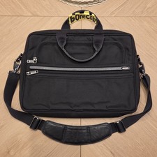 Tumi 2 Way Black Nylon Zipper Around Laptop Briefcase Messenger Bag EUC  picture