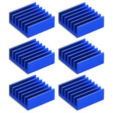 6 Pcs Heatsink 14x14x6mm Aluminum Heat Sink with Thermal Blue Sticker Deep Blue picture
