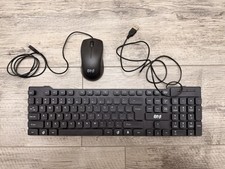 Bto Wired USB Keyboard and Mouse Bundle Black QWERTY Layout picture
