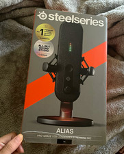 SteelSeries Alias USB-C Cardioid Condenser Mic w/ Mute Switch, RGB, Black picture