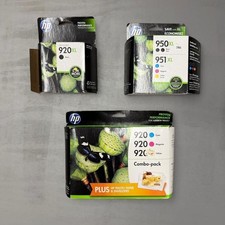 HP Ink Cartridge Bundle 920XL 950XL 951XL Black Color Multi-Pack Mixed Sizes picture