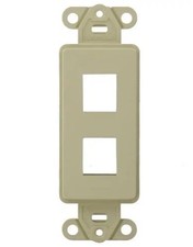 4pk of  Leviton 41642-I Decora Insert 1-Gang 4-Port Snap-in Ivory **SHIPS FREE** picture
