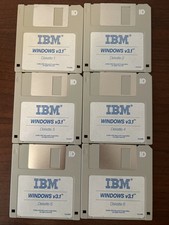 IBM Microsoft Windows 3.1 Complete 6 Disk Set 3.5” Floppy Vintage Software picture