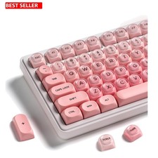 XVX Blush Pink Jelly Keycaps 132 Keys MX Mechanical Keyboard Custom Set picture
