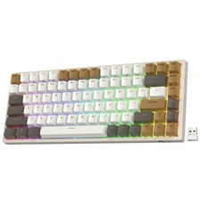 RK Royal Kludge RK84 Keyboard Macchiato White picture