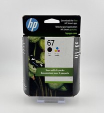 Genuine HP 67 Black & Tri Color Ink Cartridges EXPIRED AUGUST 2023 New Sealed picture