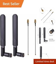 2 x 8dBi WiFi RP-SMA Male Antenna 2.4GHz 5.8GHz Dual Band +2 x 15CM U.FL/IPEX... picture