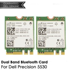 Lot 2 Dell Precision 5530 Wireless-AC 9260 Wi-fi Dual Band Bluetooth Card 1RKV5 picture