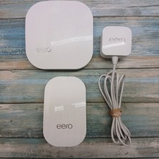 Eero Pro B010001 Router & 1 Beacons D010001 Mesh Wi-Fi System Lightly Used picture