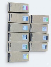 10 Genuine Epson 350ml Cartridge Set - T596B T5966 T5968 T5963 ++ (Exp. 2017) picture
