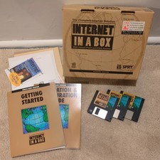 Vintage 1994 Spry Internet In A Box Windows Version V1.0 w/Box, Instructions picture