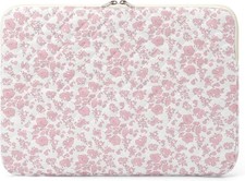 Puffy Laptop Sleeve 13 Inch Cute Quilted Laptop Protective Case Padded Floral picture