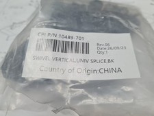 New CPI Chatsworth 10489-701 Vertical Swivel Splice Kit Black Ships FREE picture