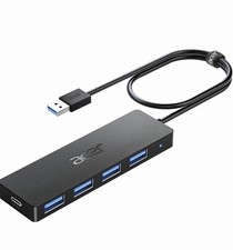 Acer 4-Port USB 3.0 Hub 1:4 Portable Splitter, 60cm Cable, Black picture