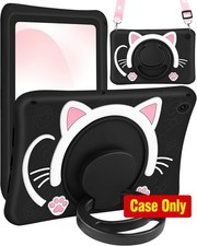 Tablet Case for A9 Plus 11”, Cute Kawaii Black Cat Cover with Rotating Handle picture