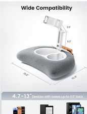 Tablet E Reader or Phone Pillow Stand with 2 Detachable Trays 360 Adjustable picture