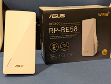 ASUS AiMesh RP-BE58 WiFi 7 BE3600 Dual-Band Wireless Range Extender, White picture