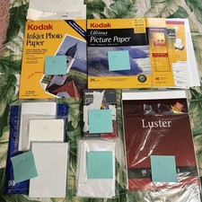 229 Sheets Assorted Inkjet Photo Paper Lot Kodak Ilford Glossy Luster 8.5x11 4x6 picture