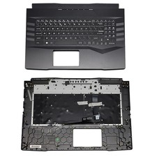 New For MSI Pulse GL76 11UDK 11SCK MS-17L1 Palmrest Keyboard W/ Backlit Black US picture