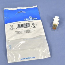 Leviton 40832-BW White Quickport Feed-Thru Female BNC Snap-In Gold-Plated Jack picture