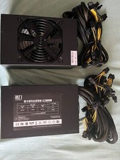 2- LIANLI 2Fans LL2800W Modular Power Supply For 8 GPU ATX RIG Mining Miner PSU picture