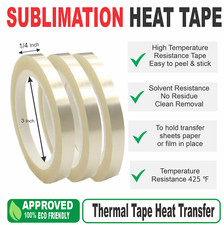 3 Roll Heat Tape Resistant Heat Tape, DTF  Thermal Tape 1/4 Inch X 108 Foot picture