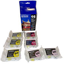 Epson Claria 98 Ink Cartridges  1 box  +7  Black/Cyan/Yellow/Magenta Exp: 9/2025 picture