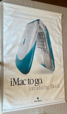 Vintage Apple iBook Two Sided Cloth Banner Think Different - iMac to go (1999) picture