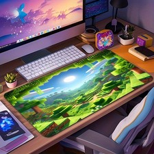 1pc Pixel Art Scene Gaming Mouse Pad, Desktop Decorative Desk Mat for Gamers, picture