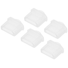 Silicone Micro Female Port Anti-Dust Stopper Cap Cover Transparent 5pcs picture