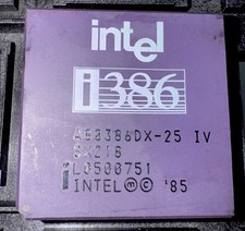 Intel I386 80386DX Processor (Model A80386DX-25) CPU NOS Vintage NEW Tested picture