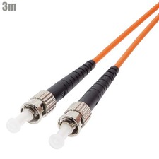 3M ST/UPC to ST/UPC Fiber Optic Multi Mode Simplex Optical Patch Cable Cord OFNR picture